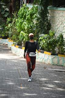 Mandira Bedi spotted in Bandra as she steps out for a walk!