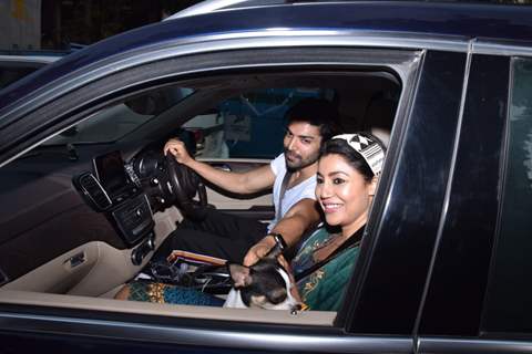 Gurmeet Choudhary snapped with his wife Debina Bonnerjee in Andheri