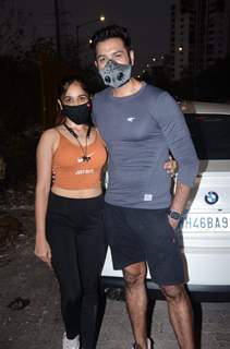 Television star Mrunal Jain snapped with his girlfriend in Lokhandwala, Andheri