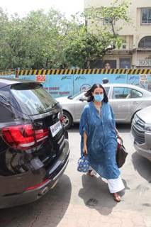 Neha Dhupia snapped visiting Surya Hospital, Santacruz