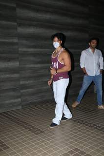 Tiger Shroff spotted at Bandra on Monday evening!