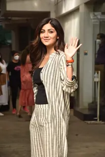 Shilpa Shetty snapped at a dubbing studio