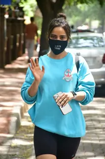 Neha Sharma snapped outside gym!