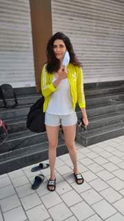 Karishma Tanna snapped outside gym