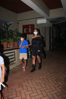 Amrita Arora snapped with her kids at Kareena Kapoor's house