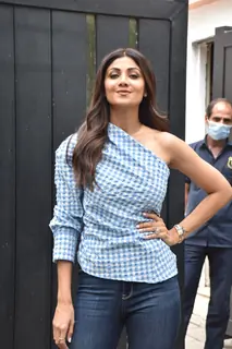 Shilpa Shetty Kundra snapped at Sunny Super Sound for the song preview of Hungama 2