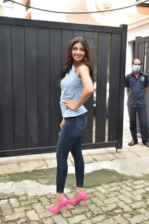 Shilpa Shetty Kundra snapped at Sunny Super Sound for the song preview of Hungama 2