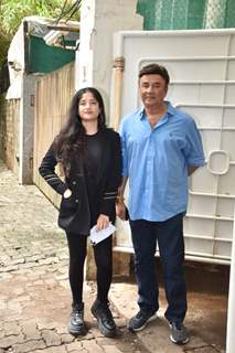 Anu Malik snapped with his daughter at Sunny Super Sound