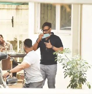 Ajay Devgn snapped at a dubbing studio in Juhu