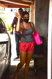 Sara Ali Khan snapped outside her gym