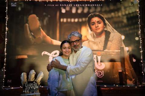 Alia Bhatt and Sanjay Leela Bhansali share a warm hug after completing Gangubai Kathiawadi shoot