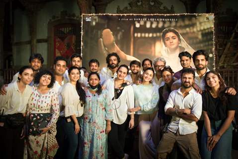 Gangubai Kathiawadi team after the wrapping up of the shoot