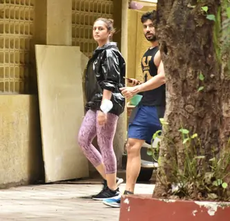 Huma Qureshi snapped in Juhu