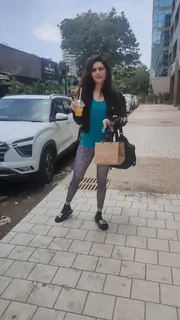 Karishma Tanna snapped outside gym