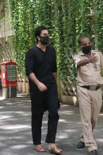 Ranbir Kapoor at Dilip Kumar's funeral