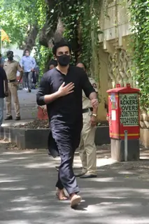 Ranbir Kapoor at Dilip Kumar's funeral