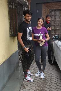 Riteish Deshmukh and Genelia Deshmukh snapped outside gym