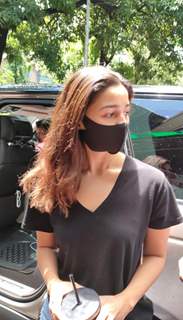 Alia Bhatt snapped at a dubbing studio in Mumbai