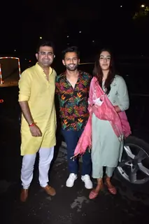 Rahul Vaidya-Disha Parmar snapped post Haldi function