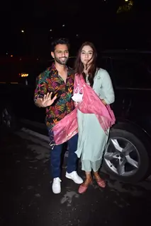 Rahul Vaidya-Disha Parmar snapped post Haldi function
