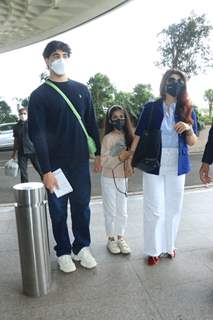 Twinkle Khanna and Aarav snapped at airport