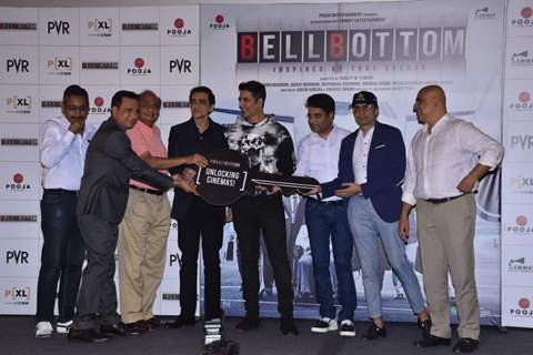 Bell Bottom team at trailer launch in Delhi