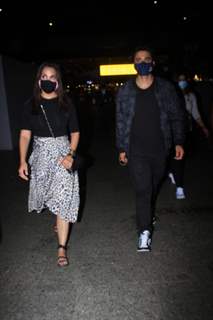 Lara Dutta and Jackky Bhagnani snapped returning from Delhi