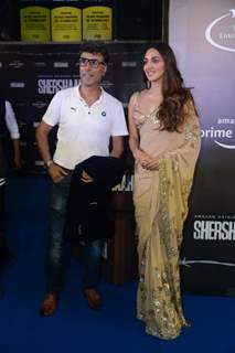 Kiara Advani and Vikram Batra's twin-brother at the screening of Shershaah in Delhi