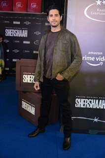 Sidharth Malhotra at the screening of Shershaah in Delhi