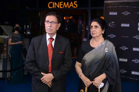 Vikram Batra's parents at the screening of Shershaah in Delhi