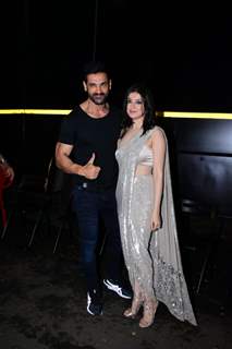 John Abraham & Divya Khosla Kumar Snapped at filmcity