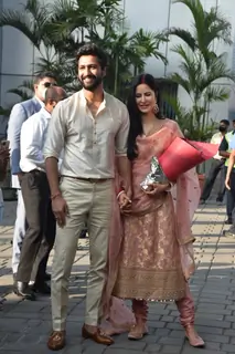 Vicky Kaushal and Katrina Kaif first public appearance as married couple