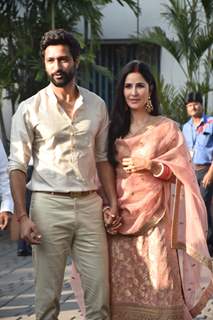 Vicky Kaushal and Katrina Kaif first public appearance as married couple