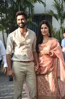 Vicky Kaushal and Katrina Kaif first public appearance as married couple