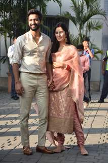 Vicky Kaushal and Katrina Kaif first public appearance as married couple