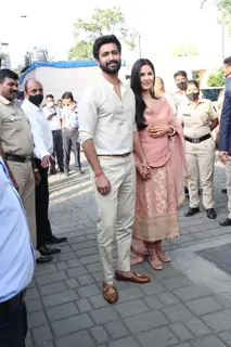Vicky Kaushal and Katrina Kaif first public appearance as married couple