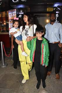 Shilpa Shetty spotted with her kids at Khar 