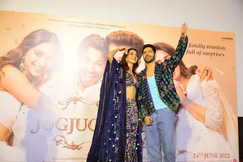 Varun Dhawan and Kiara Advani at promotion of Jug Jugg jeeyo 