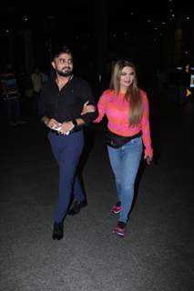 Rakhi Sawant spotted at Airport with Boyfriend Adil Khan 