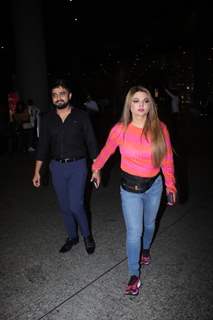 Rakhi Sawant spotted at Airport with Boyfriend Adil Khan 