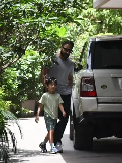 Saif Ali Khan and Taimur spotted at outside their residence