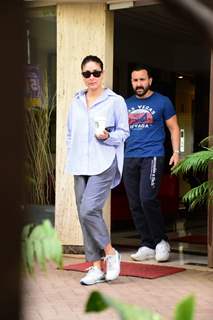 Kareena Kapoor and Saif Ali Khan spotted at Bandra  