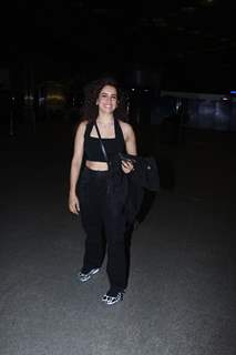 Sanya Malhotra spotted at the Mumbai airport 