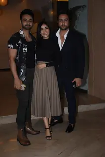 Adhyayan Suman, Aditi Sudhir Pohankar spotted at Aashram success party at Andheri 