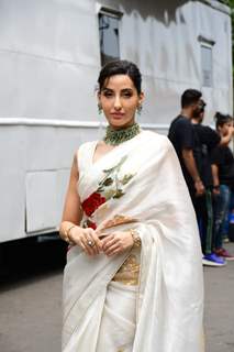Nora Fatehi spotted at on the set of Dance Deewane Juniors