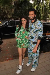 Riteish Deshmukh and Genelia Deshmukh spotted at the launch of Starbucks Vegan Menu at Bandra 