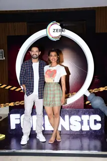 Vikrant Massey and Radhika Apte snapped for promoting their upcoming film Forensic 