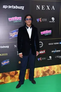 Chunky Pandey poses to paparazzi at green carpet of IIFA awards 2022 in Abu Dhabi