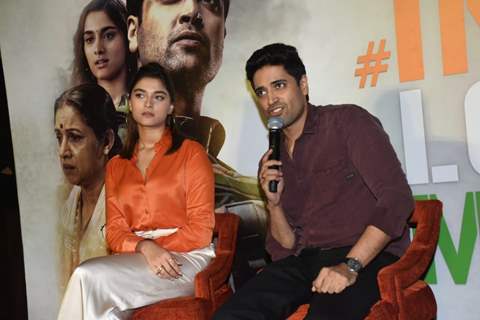 Adivi Sesh and Saiee Manjrekar spotted at the success press meet for their film Major at Andheri 