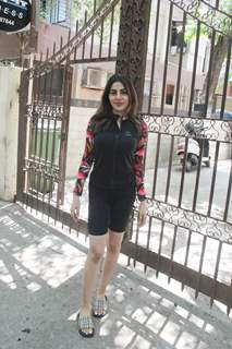 Nikki Tamboli spotted at Khar 
